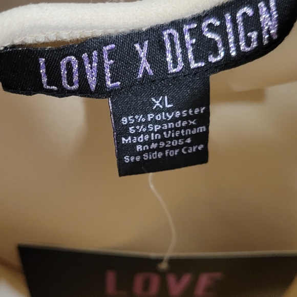 Love X Design Sleeveless Perlum Tank Nude XL - Picture 4 of 6